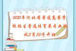 2021年河北省普通高等學校招生普通體育類專業(yè)測試3月30號